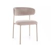 sametová jídelní židle priest 6 – béžová do jídelny