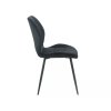 sametová jídelní židle evoker 6 – černá – pohled na produkt