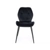 sametová jídelní židle darkshore 7 – černá – pohled na produkt