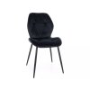 sametová jídelní židle darkshore 7 – černá do jídelny