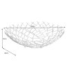 Doplněk Mísa na ovoce STRUCTURE 45cm kovová stříbrná – pohled z boku