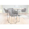 Jídelní židle Nova Cozy – s područkami, šedá – detail materiálu