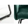 Jídelní židle Pura Form – sametová, s područkami, zelená – pohled zezadu