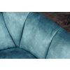 Jídelní židle Calma Cozy – sametová, otočná, s područkami, modrá – detail opěradla
