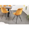 Jídelní židle Mondo Loft – žlutá – pohled zezadu