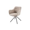 Židle Otočná židle VERONA texturovaná látka champagne béžová