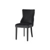Jídelní židle Vela Craft – sametová, černá – hlavní pohled