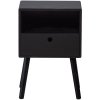 Doplněk Noční stolek OZZY –  černý – pohled z boku