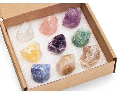 Sammlung natürlicher Steine -Quarze