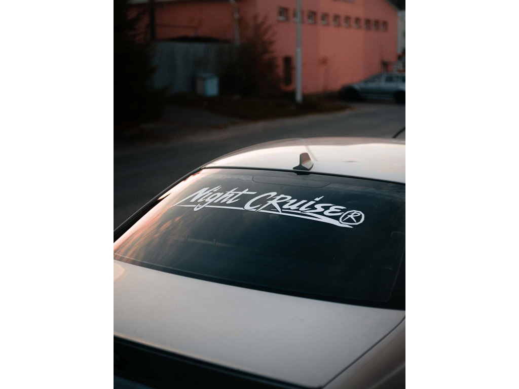 Sticker Night Cruise Origin window / big - white
