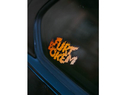 Flame sticker - orange