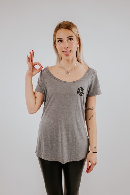 Triko dámské Rybí oko šedé