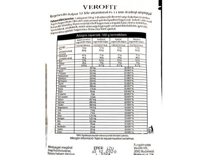 Verofit támogathatja a regenerációt italpor csoki tasak / 70gr VRFIso02 (Íz ismeretlen)