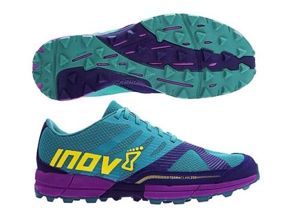 inov-8 Terraclaw 250 női terepfutócipő (zöldeskék-tengerkék-lila) Standard fit (Cipőméret eu - 36, Lábállás normál - neutrális, Talaj Terep)