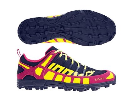 inov-8 X-Talon 212 női terepfutócipő (fekete-málna-sárga) Precision fit (Cipőméret eu - 40, Lábállás normál - neutrális, Talaj Terep)