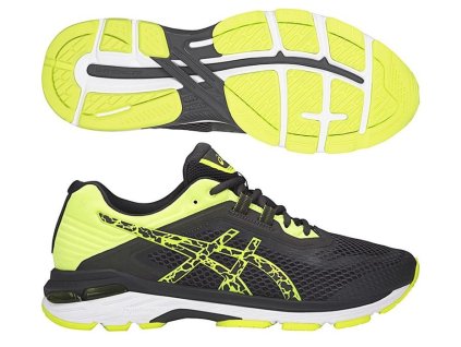 Asics GT-2000 6 Lite-Show Plasmaguard (férfi) futócipő (sötétszürke-sárga)  T834N-9595 (Cipőméret eu - 43,5, Lábállás stabil - pronáló)
