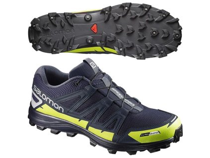 Salomon SpeedSpike CS szöges unisex futócipő (sötétkék-ezüst-lime)  	L39447500 (Cipőméret eu - 38, Lábállás normál - neutrális)