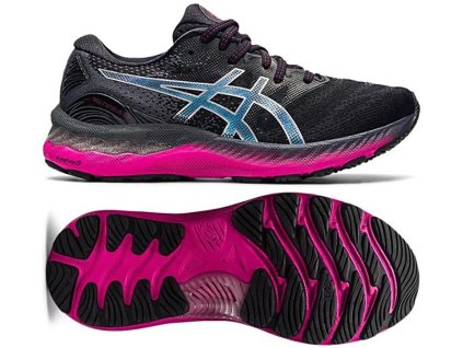 Asics Gel Nimbus 23 női fekete futócipő 1012A885-004 (Cipőméret eu - 38, Lábállás normál - neutrális)