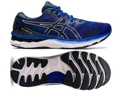 Asics Gel Nimbus 23 férfi kék futócipő 1011B004-404 (Cipőméret eu - 42, Lábállás normál - neutrális)