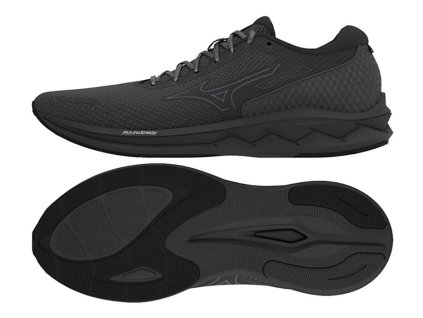 Mizuno Wave Revolt 3 fekete, unisex neutrális futócipő aszfaltra, J1GC231403 (Cipőméret eu - 38,5, Lábállás normál - neutrális, Talaj Aszfalt)