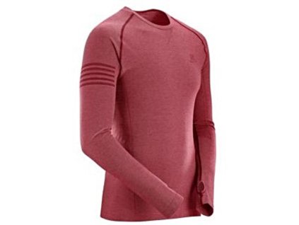 Salomon Exo Motion HZ LS Tee (férfi) futópóló (bordó) L404115 (Ruhaméret S, Szín -)