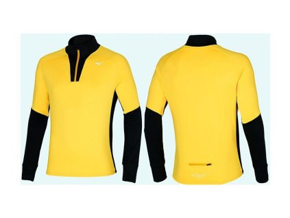 Mizuno Warmalite férfi téli futófelső  sárga-fekete J2GC251149