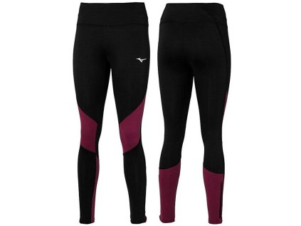 Mizuno Warmalite Női téli futónadrág fekete-bordó J2GB270299 (Ruhaméret S, Szín -)