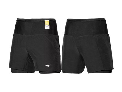 Mizuno körzsebes férfi,  2 in 1 rövid futódrág J2GB157509
