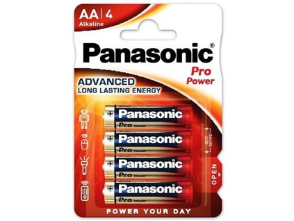 Panasonic Pro Power AA ceruza 1.5V szupertartós alkáli elemcsomag LR6PPG-4BP (Ruhaméret -, Szín -)