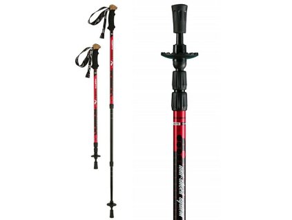 Northfinder Summit teleszkópos alu. túrabot AC-3002OR 360red (Ruhaméret -, Szín piros)