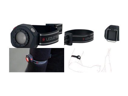 LEDLENSER CU2R tölthető jelzőlámpa futáshoz 502730 (Ruhaméret -, Szín fekete)
