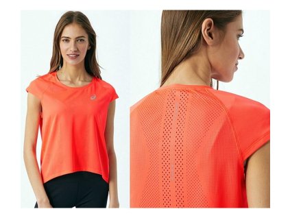 ASICS Future Tokyo Ventilate SS Top női, korall futófelső  2012B189-600