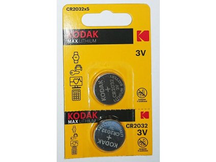 KODAK MAX lítium gombelem (2 db / bliszter) CR2032-2B-KOD (Ruhaméret -, Szín -)