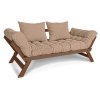 Allegro sofa walnut beige