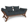 Allegro sofa walnut graphite
