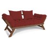 Allegro sofa walnut red
