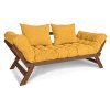 Allegro sofa walnut yellow