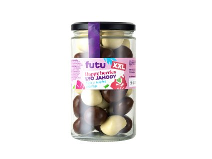 happy berries xxl lyofilizovane jahody v cokolade 380 g intro