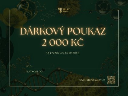 Dárkový poukaz v hodnotě 2 000 Kč
