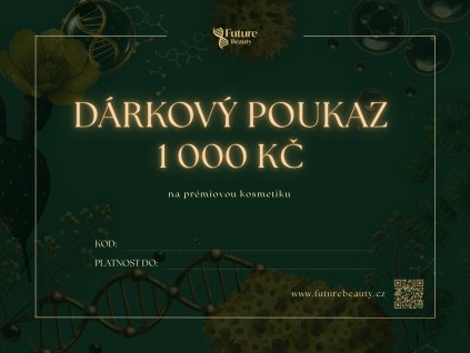 Dárkový poukaz v hodnotě 1 000 Kč