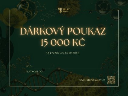 Dárkový poukaz v hodnotě 15 000 Kč