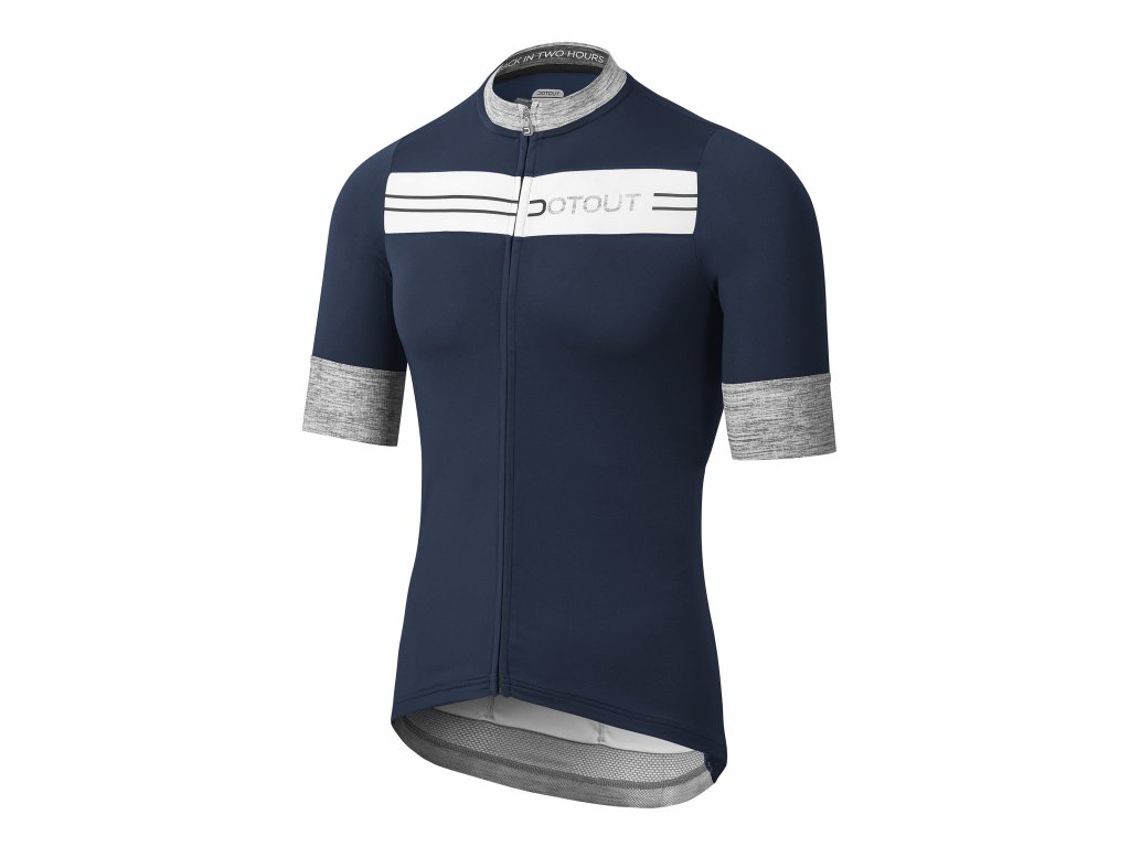 Pánský cyklistický dres Dotout Stripe Jersey Blue/White