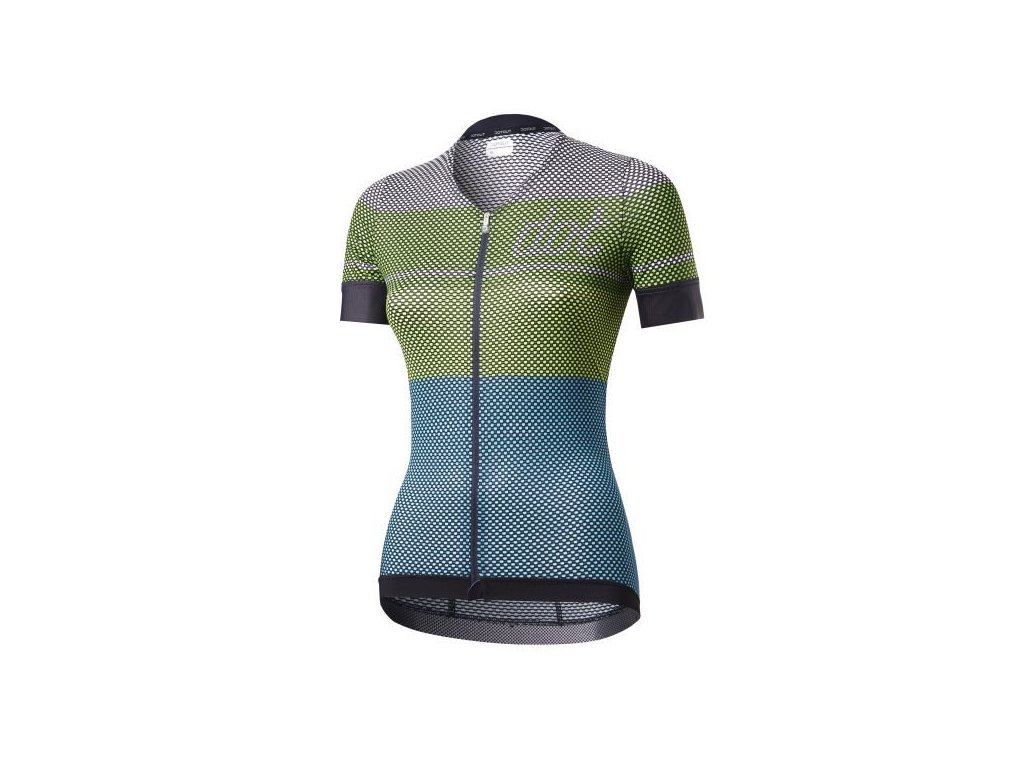 Dámský cyklistický dres Dotout Glory W Jersey - white-green-lime-light blue