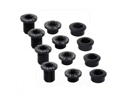 Carbon-Ti mtb převodník šroub a matka sada xs - black