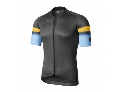 Cyklistický dres Dotout Aero Light Jersey - dark grey-light blue