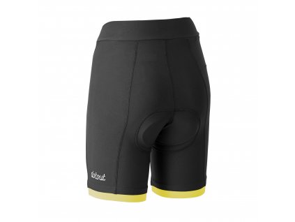 Dámské kalhoty Dotout Instinct W Short (pad DOT PRO W) black-light yellow