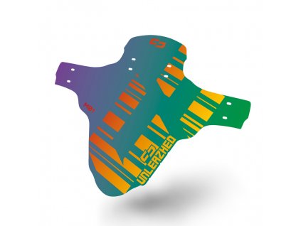 Unleazhed snadno umístitelný blatník do vidlice - violet-green/red-gold