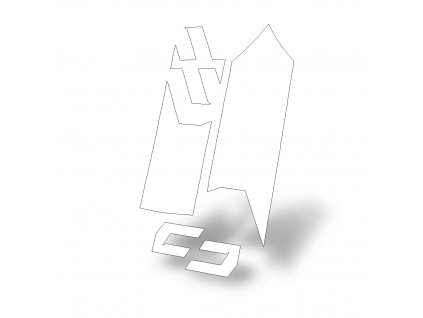 Unleazhed polep blatníku m02 skin sticker - white