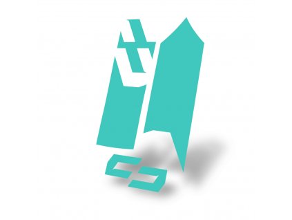 Unleazhed polep blatníku m02 skin sticker - turquoise