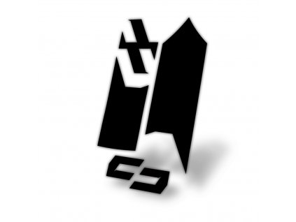 Unleazhed polep blatníku m02 skin sticker - lightning black